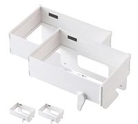 Générique Foldable Trash Bag Holder, New Hanging Waste Garbage Can Rack, Multifunctional Portable Hanging Trash Holder for Kitchen Cabinets Doors Bathroom (White)