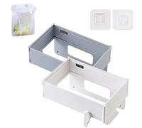Générique Foldable Trash Bag Holder, New Space-Saving Foldable Trash Bag Holder, Hanging Waste Garbage Can Rack with Fixing Snap for Kitchen, Cabinets, Doors, Cupboards (Mix)