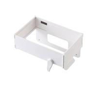 Générique Foldable Trash Bag Holder, Wall Mounted Foldable Kitchen Trash Can Rack, Space Saving No Drill Collapsible Hanging Garbage Bag Rack for Cabinet Doors, Bathroom, Table Sides (White(1PC))