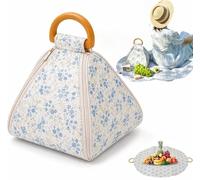 Générique Foldable Waterproof Picnic Blanket with Carry Handle, 2-in-1 Tote Beach Picnic Blanket & Insulated Cooler Bag, Waterproof Sandproof Thick Cushion Picnic Mat for Beach,Camping & Travel (M)