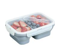Générique FoldBento Silicone Box | 1100ml 22x15.5x7.5cm Compartment Lunch Container With Lid Utensil Food Storage Microwave Dishwasher Freezer Safe Portable Office Travel Meal Prep Use