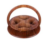 Générique Folding Bread Basket -Fruit Basket Foldable | Wood Snack Container For Kitchen Home RV Office Dining Table Picnic Dorm Living Room Bedroom Study Hotel Restaurant Snacks