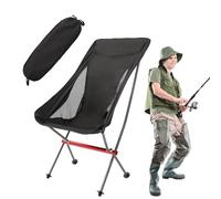 Générique Folding Camping Chair - Lounge, 1 Unit Portable Perch for Outdoor Leisure, Lightweight Trestle with Transport Bag, Expedition Gear, Compact Stool for Shorelines, Trails and Parks