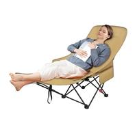 Générique Folding Camping Chair, Portable Picnic Seat, High-Back Chair with Foot Rest, Comfortable Outdoor Furniture for Garden, Tailgating, Deck, Hiking, Lawn, Patio, Backpacking, Poolside