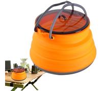 Générique Folding Camping Kettle | 1.5L Silicone Water Kettle | Ultra-Light Portable Ķettle For Outdoor Camping, Hiking, Survival | Supports Open Flame & IH Induction Heating