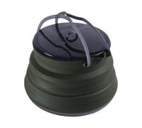 Générique Folding Camping Kettle | 1.5L Silicone Water Kettle | Ultra-Light Portable Ķettle For Outdoor Camping, Hiking, Survival | Supports Open Flame & IH Induction Heating