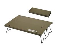 Générique Folding Camping Table, Aluminum Alloy Table, 12.99x8.66in Foldable Camp Furniture, Stable Authentic Design, Lightweight Portable Size Outdoor for Backpacking Beach Fishing Backyard