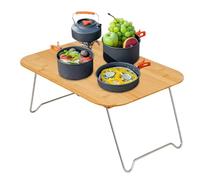 Générique Folding Camping Table, Portable Picnic Desk, Wood Construction, Lightweight Design, Compact Size, Easy Setup, Excellent for Patio, Tailgating, RV Travel, Barbecue, Beach, Backyard