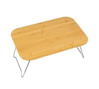 Générique Folding Camping Table, Wood Picnic Desk, Portable Furniture, Compact Cooking, Lightweight Foldable Design, for Patio, RV Travel, Tailgating, Beach, Balcony Brown