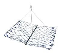 Générique Folding Crab Trap, Foldable Crab Nets for Crabbing, Stainless Steel Hawk Pot Square Net Equipment, Crabjaw for Beach, Lake, Pond, Lobster, Fish