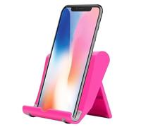 Générique Folding Desktop Phone & Tablet Stand - Angle Viewing Function, Professional Home Office & Desk Support, Universal Smartphone Usage, Non Slip Weighted Base & Pocket Size