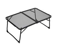 Générique Folding Picnic Table, Outdoor Metal Table, 23.62x15.75 inches Desktop Aluminum Alloy Desk, Portable Travel Tabletop for Fishing BBQ, Patio Lawn Car Backyard, Black