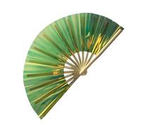 Générique Folding Popping Fan, Handheld Portable Rainbow Performance, Lightweight Fan for Drag Show Props, Disco Party Supplies, Carnival Parade Accessories, Festival Dance Raves 13.39 Inches