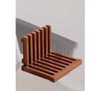 Générique Folding Shoe Changing Stool, Wall-Mounted Chair Invisible Wood Shower Bench Seat, Ultra Narrow Shoe Rack for Doorway Household(Walnut)