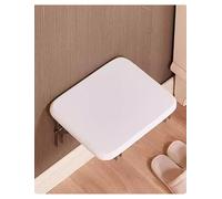 Générique Folding Shower Seat for Bath Wall Mounted, Fold Up Showers Stool, Shower-Chair-Folding, for Small Apartments, Changing Shoes(Cream,36.5 x 30 Centimeter)