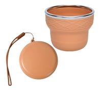 Générique Folding Silicone Cups, Portable Foldable Cup 200ml, Camping Cup With Stainless Steel Rim For Travelers Tourists Campers Hikers Fishermen Women Men Backpacking Fishing Road Trip Hotel