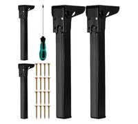 Générique Folding Table Leg - Metal Table Legs | 4pieces Camping Tables Legs | 90° Angle Heavy Duty Furniture Feet for Nightstand Chair Desk Kitchen Sofa Bed Cupboard Dresser | Foldable Furniture Leg