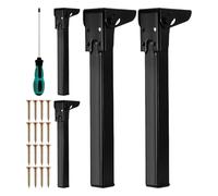 Générique Folding Table Legs, Computer Furniture Feet, Cabinet Support Frame, Iron Construction, Rubber Floor Protector, 11.81-15.74 inches Options, for Sofa Dresser Bed Cupboard Use