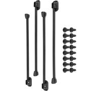 Générique Folding Table Legs, Heavy Duty Metal Legs, 11.81x13.78x17.72 inches Anti-Scratch Protection, Sturdy Black Finish, Includes Mounting Screws for Coffee Tables, Laptop Desks