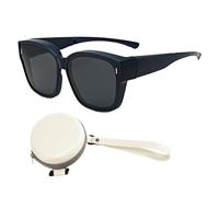 Générique Folding UV Protection Sunglasses Over Glasses, Compact Outdoor Eyewear, Adorable Lightweight Sunglasses for Hiking Travel Beach Fishing Sports, Men Women, 6.1x5.51x2.28 inches