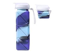 Générique Folding Water Bottle - Small Portable Drinking Cup, Lightweight Hydration Bladder Container, Liquid Canteen, Outdoor Travel Flask, Reusable Squeeze Pouch | Soft Silicone Sports Jug For