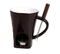Générique Fondue Cup | Ceramic with Fork Candle Pot,Chocolate Fondue Set - for Dessert Celebration Family Gathering Fun Home Holiday Party Sharing