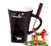 Générique Fonduta Cioccolato - Personale in Ceramica Resistente Al Calore per Sciogliere Cioccolato Burro E Creme, Ideale per Tè Pomeridiano Colazione Dessert | Scaldaburro Hot Pot Creativo