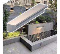 Générique Fontaine à débordement en Cascade. Déversoir encastrable de 213,4 cm (84 po) pour bassins à carpes koï - Débit Personnalisable, Finition argentée Durable, idéal pour la décoration de Jardin