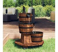 Générique Fontaine à Eau sur Roues Pompe 55x55x80 cm Bois de Sapin Massif,Fontaines & Cascades,9.75KG-363336