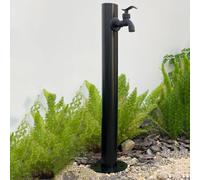 Générique Fontaine à Eau Verticale en Acier Inoxydable 304, Distributeur d'eau décoratif pour l'irrigation et l'arrosage de la Cour (Noir, 14 cm)