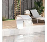 Générique Fontaine Cascade de Piscine Acier Inoxydable 45 x 30 x 60 cm,Maison & Jardin, Décorations, Fontaines & bassins, Fontaines & Cascades, Argent (Poids 7.1KG)