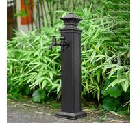 Générique Fontaine de Jardin autoportante en Acier Inoxydable, Fontaine carrée Verticale avec Robinet en cuivre, borne-Fontaine décorative pour Jardin, Design antigel
