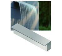 Générique Fontaine de Piscine en Acier Inoxydable, Cascade et déversoir, kit décoratif intérieur/extérieur, Fontaine de Piscine for Jardin, terrasse, décoration d'étang à carpes koï(40cm/15.7in)