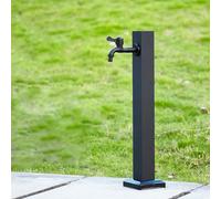 Générique Fontaine Verticale autoportante en Acier Inoxydable 304 avec Robinet intégré - 60 cm de diamètre, idéale pour Jardin, Ferme, pelouse, Cour. Borne d'arrosage Durable à Un Seul Bec.
