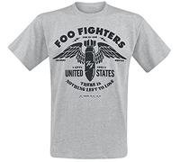 Générique Foo Fighters Stencil Homme T-Shirt Manches Courtes Gris Clair chiné M