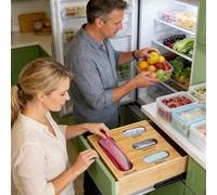 Générique Food Bag Storage Organizer For Kitchen Drawer, Baggie Holder, - 4 In 1 Kitchen Holder For Gallon Quart Sandwich Snack Cabinet Closet Bathroom