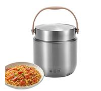 Générique Food Jar Stainless Steel, Thermal Soup Container, Vacuum Sealed Lunch Canister with Handle for Kitchen, Travel, Outdoor, Picnic, Camping, School, Work, 5.51x5.51x5.51 Inches