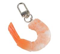 Générique Food Key Chain Creative Fun Cute Simulated Shrimp Keyring Pendant