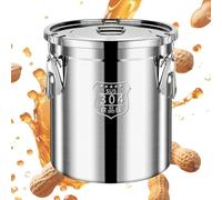 Générique Food Storage Bucket - Stainless Steel Cereal Bean Container, Airtight Kitchen Bin | Flour Bread Pantry Household Bar Counter Countertop Organization Large Capacity Durable Storage Solution