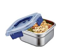 Générique Food Storage Container - 7.87 X 7.87 X 3.62 Inch Meal Prep Containers, Stainless Steel Lunch Box, Leak Proof Airtight | Kitchen Set Freezer Use For Snack, Salad, Meal, Prep School