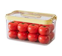 Générique Food Storage Containers For Fridge - Leakproof Transparent Large Capacity Organizer Bins With Lids | Fresh Fruit And Vegetable Storage Containers | Reusable Kitchen Food Preservation Boxes