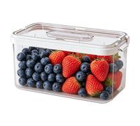 Générique Food Storage Containers For Fridge - Leakproof Transparent Large Capacity Organizer Bins With Lids | Fresh Fruit And Vegetable Storage Containers | Reusable Kitchen Food Preservation Boxes