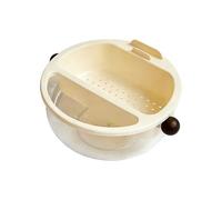 Générique Food Storage Tray - Snack Serving Bowl | ABS Fruit Plate with Removable Compartments and Handles, M L Size Container for Outdoor Picnic, Camping, Kitchen Prep, Home