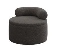 Générique Foot Stool - Wood Cashmere Ottoman Stool, Plush Footrest with Storage | Round Seat with Backrest for Sofa, Home, Living Room, Bedroom, Entryway, Makeup, Compact Seating