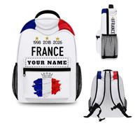 Générique Football 2026 Sac à Dos Personnalisable avec Prénom et Drapeau National, Sacs à Dos sur Le Thème du Football 2026, Sac a Dos Homme Femme, Idéal pour École Bureau Et Voyages