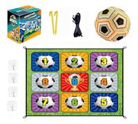 Générique Football Accuracy Target Game, Foldable Mat Goals Toy with 1 Balls, Indoor Outdoor Soccer Ball Game (B)