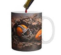 Générique Football Coffee Mug - Funny Tea Cup, US Drinking Vessel, Large Ceramic Pot | Cool Espresso Container, Novelty Beverage Holder For Milk Juice Morning Routine Use Office Gift Ceramicware