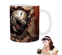Générique Football Coffee Mug - Funny Tea Cup, US Drinking Vessel, Large Ceramic Pot | Cool Espresso Container, Novelty Beverage Holder For Milk Juice Morning Routine Use Office Gift Ceramicware
