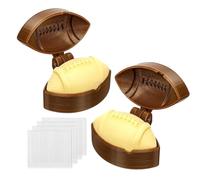 Générique Football Mold - 3D Printing Material 6x5x4cm | 2 Piece Reusable Football Cake Pop Mold Set With 100 Sticks | Food Grade Baking Mould Kit For Birthday Party Wedding Holiday Home Kitchen