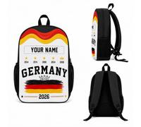 Générique Football Sac à Dos Personnalisable avec Prénom et Drapeau National, Sacs à Dos sur Le Thème du Football 2026, Sac a Dos Homme Femme Étudiants, Idéal pour École Bureau Et Voyages, 28x13x44cm